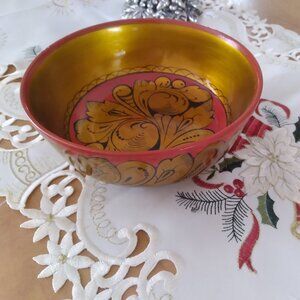 Ukrainian Handmade Vintage Wooden Bowl
